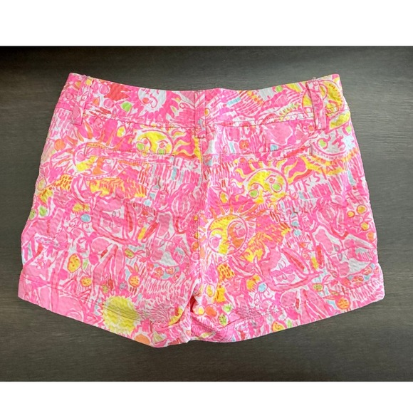 Lilly Pulitzer Callahan Shorts Pink Print Casual Everyday Sunny Day Size 0 - Picture 3 of 6